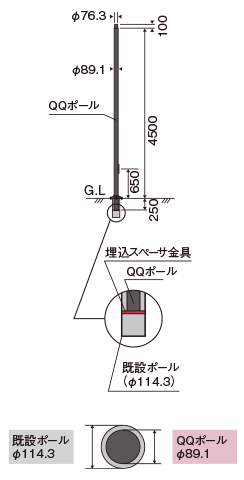 街路灯リニューアル用ポール Qqポール 商品ラインアップ 照明用ポール 屋外用照明器具 Panasonic