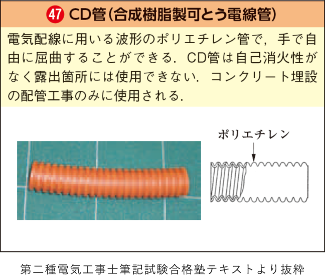 CD管（合成樹脂製可とう電線管）
