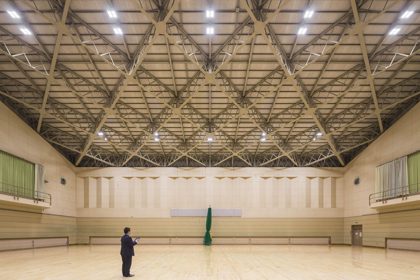 北見市立体育センター 第1体育室 体育館 ジム 武道場 納入事例集 電気 建築設備 Panasonic